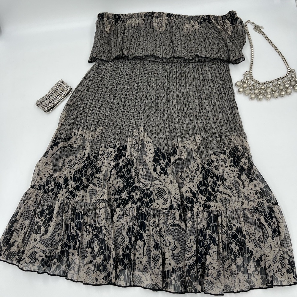 Papaya Black and Cream Lace Dress